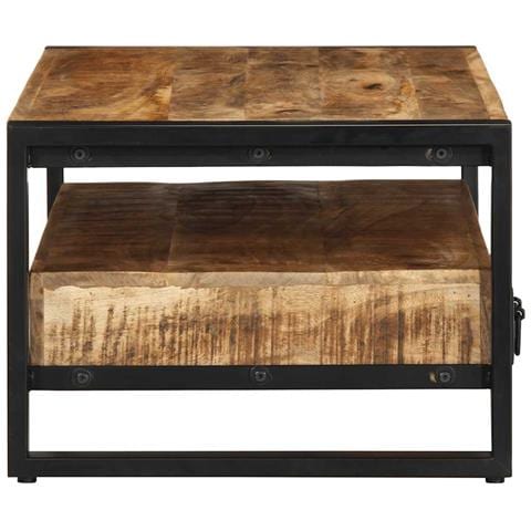 Tavolino Da Salotto 90x50x36 Cm Legno Massello Di Mango Grezzo - Foto 2