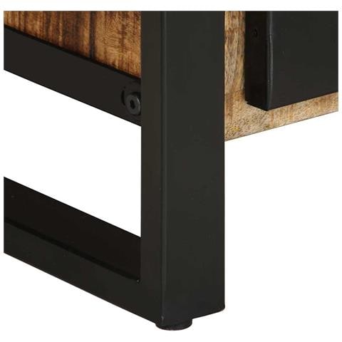 Tavolino Da Salotto 90x50x36 Cm Legno Massello Di Mango Grezzo - Foto 10