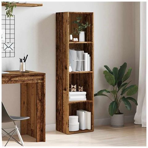 Libreria Legno Antico 36x30x143 Cm In Legno Multistrato - Foto 3