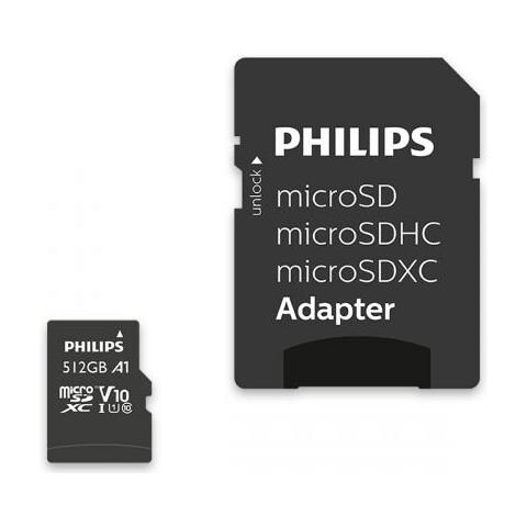 Philips Fm51mp45b/00 Memoria Flash 512 Gb Microsdhc Uhs-i Classe 10 - Foto 1