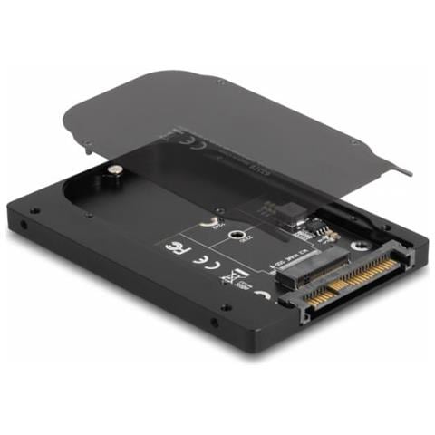 63379 Contenitore Di Unità Di Archiviazione Box Esterno Ssd Nero M. 2 - Foto 1