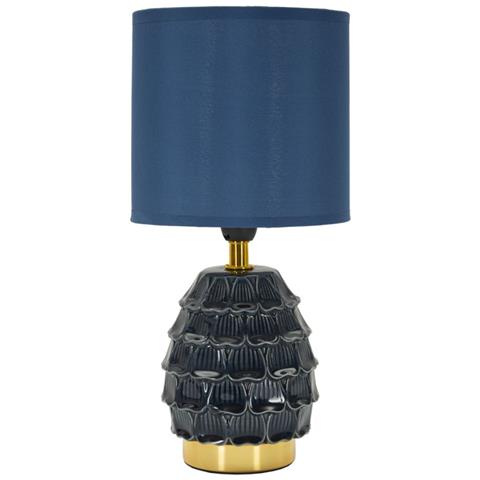 Lampada Da Tavolo Mf96 - Blu - Ceramica - 15x15x30,5 Cm - Foto 1