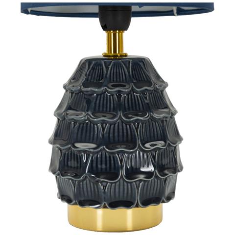 Lampada Da Tavolo Mf96 - Blu - Ceramica - 15x15x30,5 Cm - Foto 2