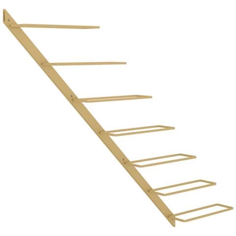 Portavini Da Parete Per 7 Bottiglie Metallo Dorato - Foto 1