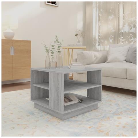 Lusso Casadino - Tavolino Da Salotto Grigio Sonoma 55x55x43 Cm In Truciolato - Foto 2