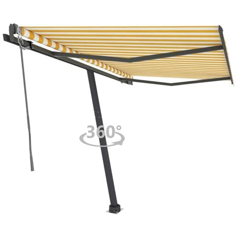 Lusso Casadino -  Tenda Da Sole Autoportante Automatica 300x250 Cm Gialla Bianca - Foto 2