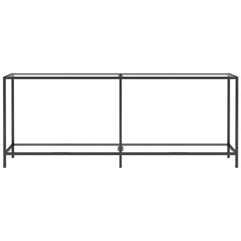 Lusso Casadino -  Tavolo Consolle Trasparente 200x35x75,5 Cm In Vetro Temperato - Foto 2