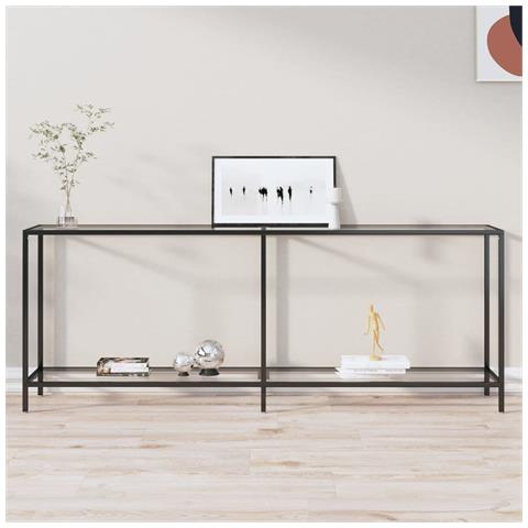 Lusso Casadino -  Tavolo Consolle Trasparente 200x35x75,5 Cm In Vetro Temperato - Foto 8