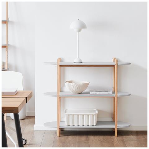 Libreria Multifunzionale Scaffale 100 X 33 X 88 Cm Hstr01-h-hg - Foto 7