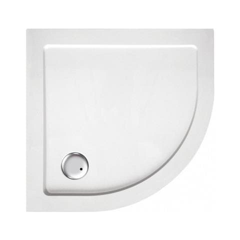 Piatto Doccia 80x80 Cm Semicircolare Ribassato Resina H3.5 Cm Monaco Bianco - Foto 1