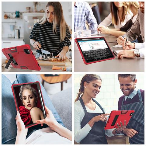 Custodia Per Ipad Air 5/air 4/pro 11"" Supporto E Alloggiamento Per Stilo Rosso - Foto 4
