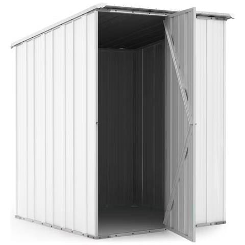 Box In Acciaio Zincato Casetta Da Giardino In Lamiera 1.55 X 1.75 M X H2.02 M - 60 Kg - 2.71 Mq - Colore Bianco - Foto 2