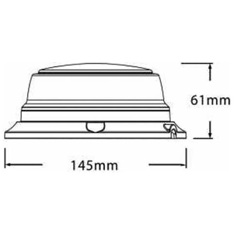 Lampeggiante Base Piana 8 Led 12-24v - Foto 2