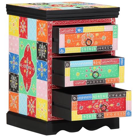 Mobile a cassetti Multicolore 40x40x60 cm in Legno di Mango - Foto 1