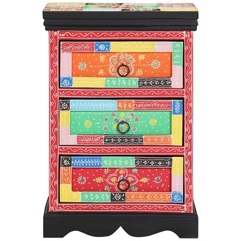 Mobile a cassetti Multicolore 40x40x60 cm in Legno di Mango - Foto 2