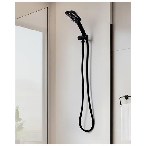Kit Doccia Con Soffione E Flessibile Amaja Nero - Foto 1