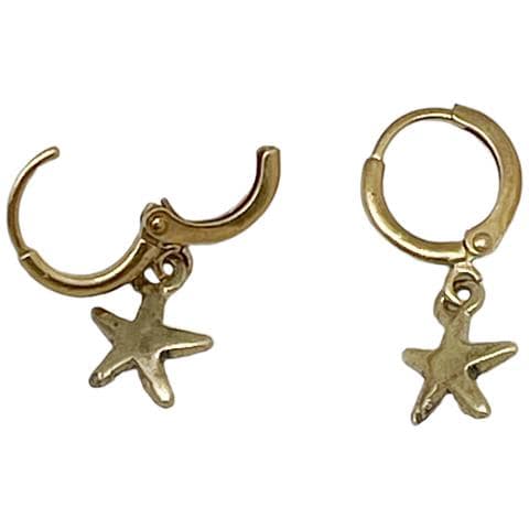 Set Di Stelle, Bracciale Con Ciondolo E Orecchino A Cerchio In Oro - Foto 6