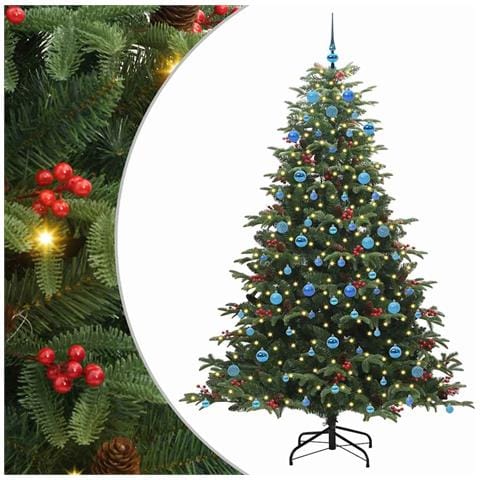 Albero di Natale artificiale con 300 LED Verde 210 cm - Foto 1
