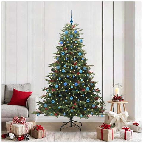 Albero di Natale artificiale con 300 LED Verde 210 cm - Foto 2
