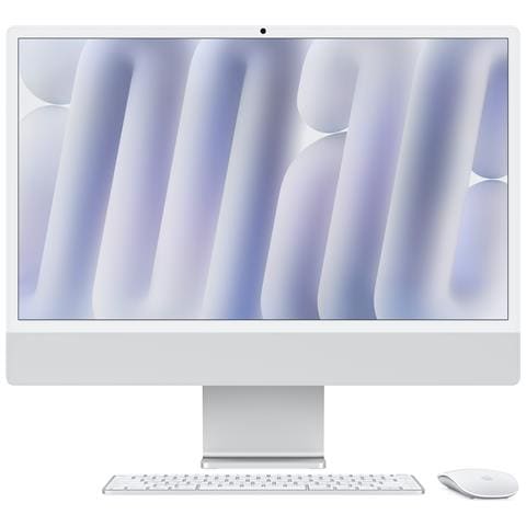 All-In-One iMac Monitor 23.5" Retina Display 4,5K M4 RAM 24GB SSD 512GB GPU 4xUSB-C Webcam macOS Sequoia Argento - Foto 1