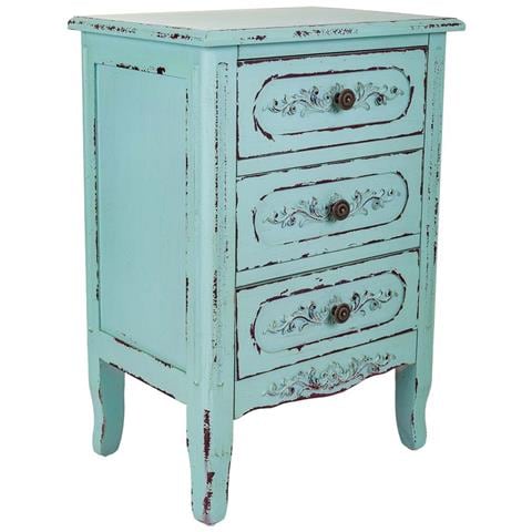 Comodino In Legno Blu 46x32,5x67 - Foto 1