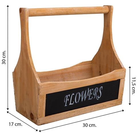 Set Di 3 Cestini In Legno Marrone - Foto 8