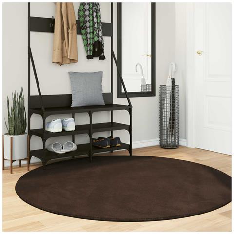Tappeti per area Rotondo HUARTE Marrone Ø 160 CM Poliestere - Foto 2