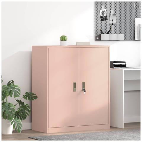 Armadio Rosa 90 x 40 x 105 cm Acciaio - Foto 2