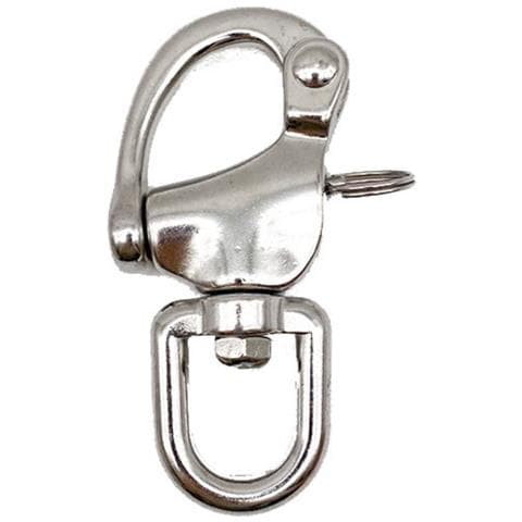 Moschettone A Sgancio Rapido Con Anello Girevole - Acciaio Inossidabile 316, 8.7cm X 8.7cm, Rilascio Rapido A Una Mano - Foto 1
