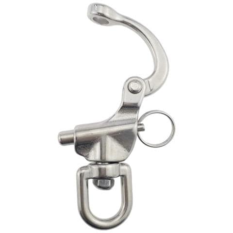 Moschettone A Sgancio Rapido Con Anello Girevole - Acciaio Inossidabile 316, 8.7cm X 8.7cm, Rilascio Rapido A Una Mano - Foto 5