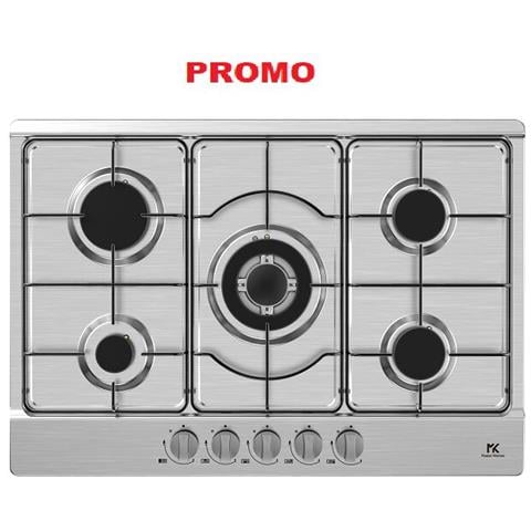 Piano cottura a gas 75 cm colore Acciaio Inox MKHG 75 E XS - Foto 1