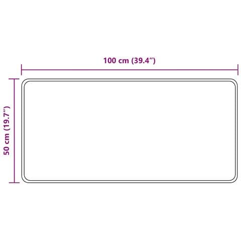 Runner Tappeto MARSA Grigio 100 x 50 cm Poliestere e PVC - Foto 7