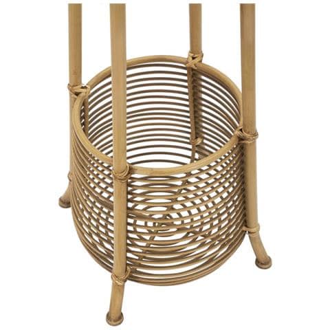 Appendiabiti Porta-ombrelli Panama In Ferro E Rattan 49x49x175 Cm - Foto 2