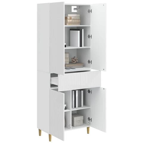Set di armadi 2 pcs Bianco Lucido 66 x 34,5 x 90 cm - Foto 2
