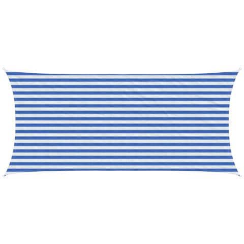 Telo Ombra Blu e Bianco 2 x 4 m HDPE - Foto 1