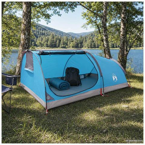 Tenda da Trekking Impermeabile 1 persona Blu - Foto 2