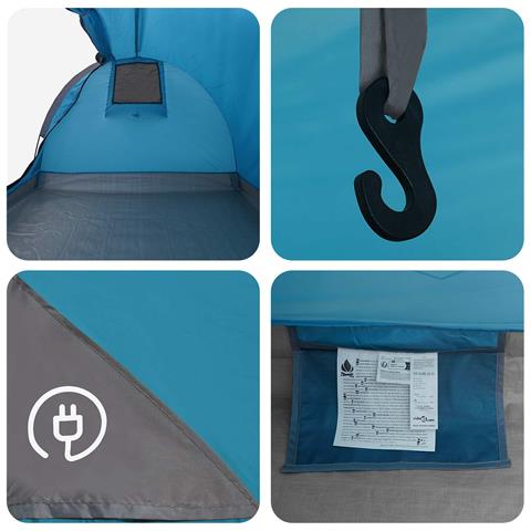 Tenda da Trekking Impermeabile 1 persona Blu - Foto 9