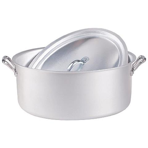 Casseruola Ovale Finitura Opaco Con Maniglie Alluminio E Coperchio - Diametro Cm 28 - Altezza Cm 13-capacità Lt 7,5 - Foto 2