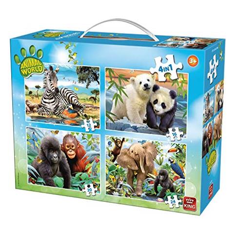 5321 valigetta 4-in-1 carry Case Animal World Puzzle - Foto 1
