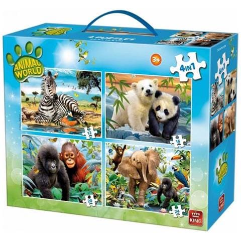 5321 valigetta 4-in-1 carry Case Animal World Puzzle - Foto 2