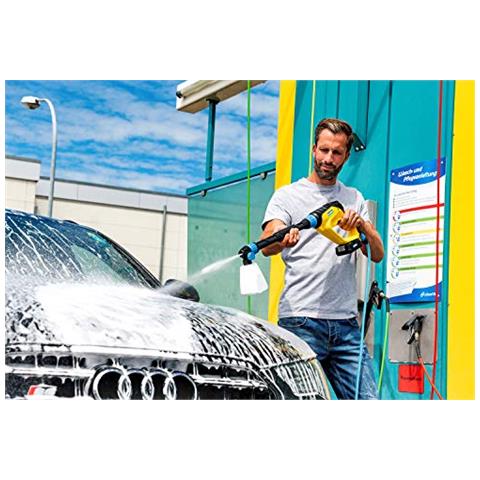 Gloria Multijet 18v Pulitore Ad Alta Pressione A Batteria, Pistola Schiuma Una Per Lavaggio Automatico Fitofarmaco, Ugello 4 In 1, Lancia Vieni 40 Cm, M Tubo Da 5, Batteria Bosch, Caricatore - Foto 3