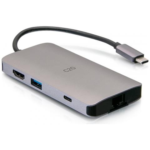 Plastra A Muro Riteav Bianca Con 1 Porta HDMI, 1 USB A-A, 1 Coassiale F-Type E 1 Ethernet CAT5e, Connettori Senza Attrezzi