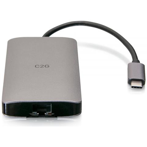 Mini dock USB-C 8 in 1 con HDMI, 2 porte USB-A, Ethernet, lettore schede SD - Foto 2