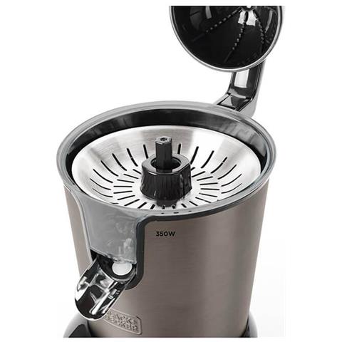 Spremiagrumi Elettrico con Leva Potenza 350 W Colore Acciaio Inox / Nero - Foto 2