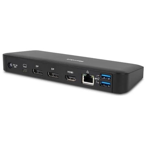 HDOCKS600C Replicatore di Porte e Docking Station per Notebook 4x USB 3.1 / 3x HDMI / 2x DisplayPort Nero + Power Delivery 85W - Foto 2