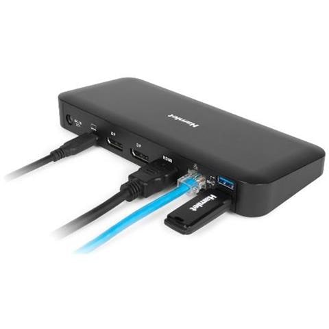 HDOCKS600C Replicatore di Porte e Docking Station per Notebook 4x USB 3.1 / 3x HDMI / 2x DisplayPort Nero + Power Delivery 85W - Foto 3