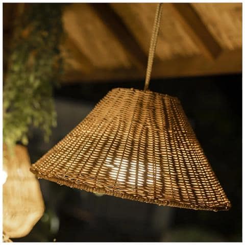 Lampada A Sospensione Calobra 20 Nature Naturale 180xø380 Mm Fibre Naturali - Foto 1