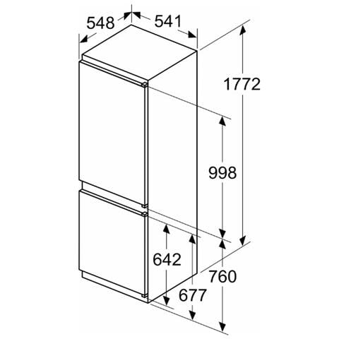 Frigorifero Combinato da Incasso KIN86VSE0 Eco Airflow Classe E Capacità Netta 260 Litri - Foto 10