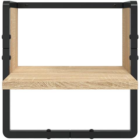 Set Mensole Parete Con Aste 6pz Rovere Sonoma Legno Multistrato - Foto 11