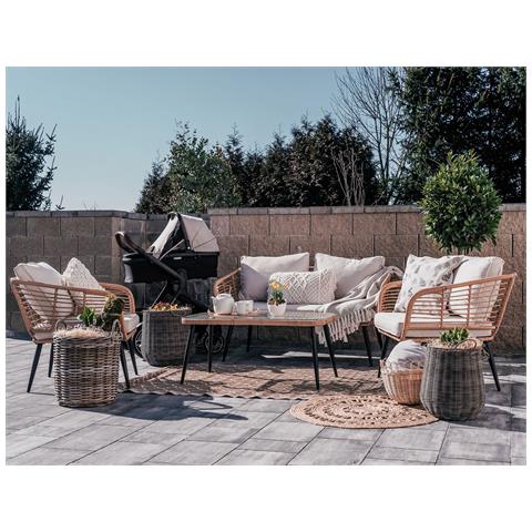 Set Di Divani Corinth Ii Rattan Sintetico Naturale - Foto 1